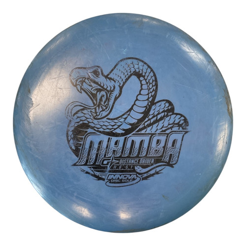 Vist Large View of Product Image Which is Used Innova MAMBA Disc Golf Driver Navy Blue 176g