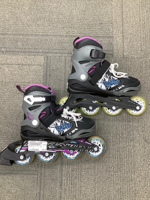 Vist Large View of Product Image Which is Used Bladerunner ADJ 1-4 Junior Rec Fitness Skates Black Adjustable