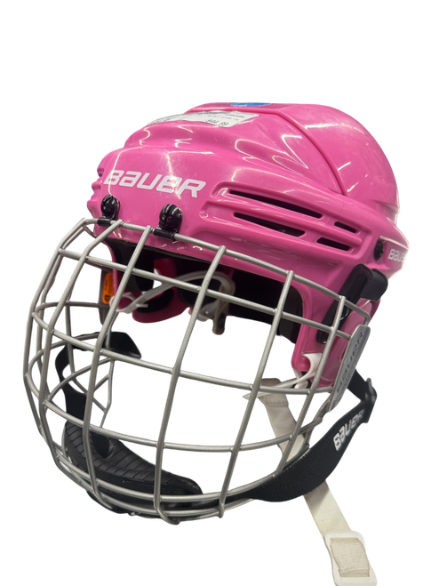Vist Large View of Product Image Which is Used Bauer 2100 JR Helmet Cage Combo Pink XS