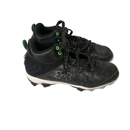 Vist Large View of Product Image Which is Used Under Armour BH OUT OF HERE MOLDED CLEAT BB/SB Cleats Black Junior 03.5