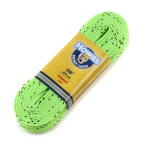 Vist Large View of Product Image Which is New Howies Waxed Hockey Skate Laces Neon- 108"
