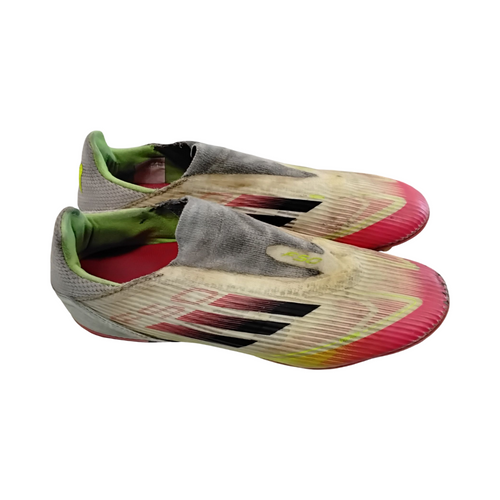 Vist Large View of Product Image Which is Used Adidas F50 Soccer Cleats White Senior 7.5