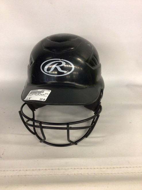 Vist Large View of Product Image Which is Used Rawlings BATTING HELMET Batting Helmet w/Mask Black MD