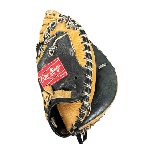 Vist Large View of Product Image Which is Used Rawlings RCM45TB Baseball Catchers Mitt Right Hand Throw Black 30cm