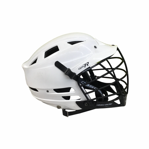 Vist Large View of Product Image Which is Used Cascade CPVR Lacrosse Helmet White One Size