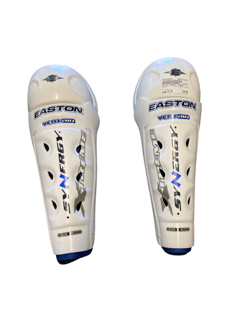 Vist Large View of Product Image Which is Used Easton SYNERGY XTREME Senior Shin Guards White 13"