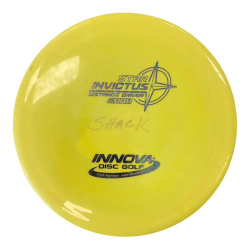 Vist Large View of Product Image Which is Used Innova INVICTUS Disc Golf Driver Yellow 171g