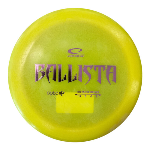 Vist Large View of Product Image Which is Used Latitude 64 BALLISTA Disc Golf Driver Yellow 164g