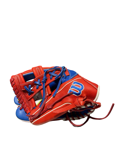 Vist Large View of Product Image Which is Used Wilson A1000 GLOVE BB/SB Glove LH Throw White/Red/Navy 12"