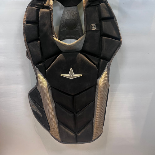 Vist Large View of Product Image Which is Used All-Star BLACK Catchers Chest Protector Black Adult