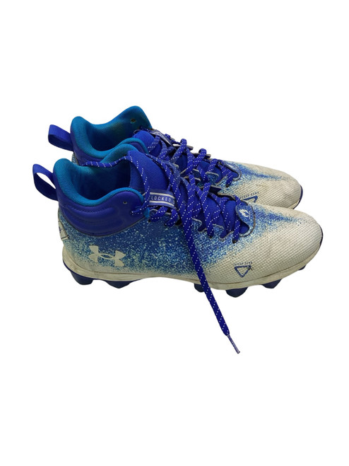 Vist Large View of Product Image Which is Used Under Armour LOCKED DOWN FB CLEATS RYL/WHT Adult FB Cleats Royal Blue Senior 9