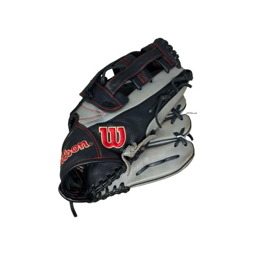 Vist Large View of Product Image Which is Used Wilson A1000 BB/SB Glove RH Throw Grey 12 1/2"