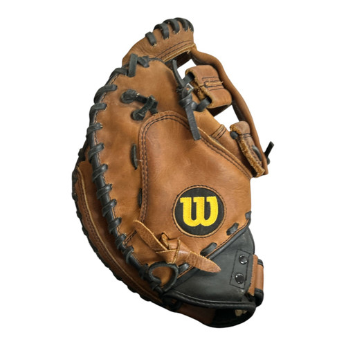 Vist Large View of Product Image Which is Used Wilson A0502ZSCMFP LHT MITT BB/SB Catchers LH Throw Brown 31"