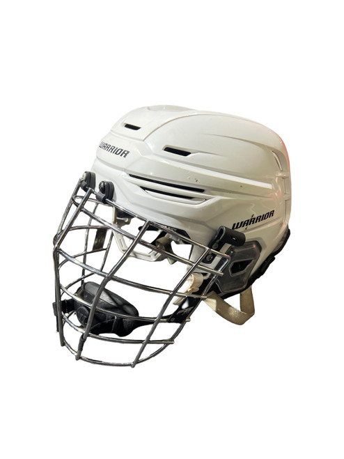 Vist Large View of Product Image Which is Used Warrior ALPHA ONE PRO Lacrosse Helmet White LG