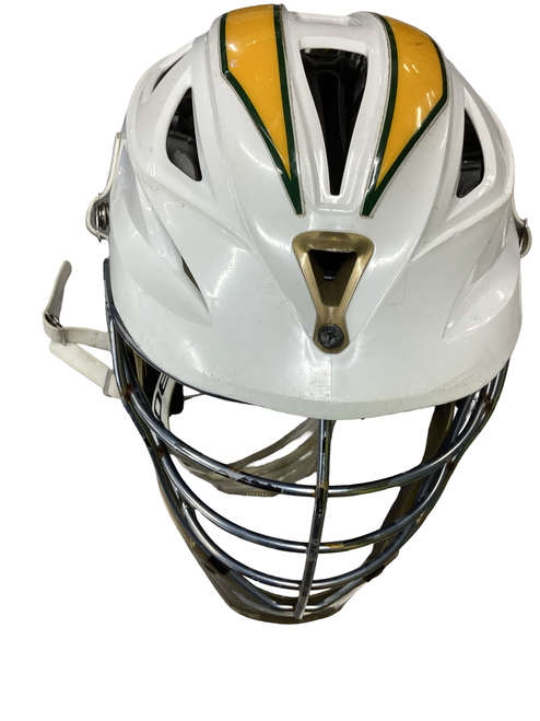 Vist Large View of Product Image Which is Used Cascade R HELMET Lacrosse Helmet Gold And White One Size
