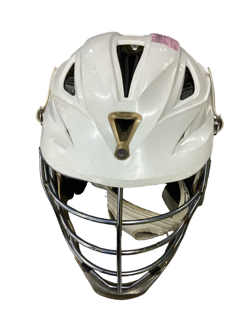 Vist Large View of Product Image Which is Used Cascade R HELMET Lacrosse Helmet Gold And White One Size