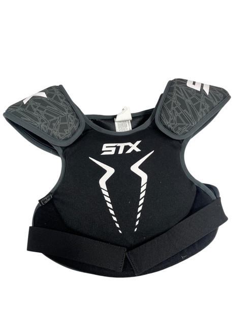 Vist Large View of Product Image Which is Used STX STALLION 75 Lacrosse Shoulder Pads Black MD