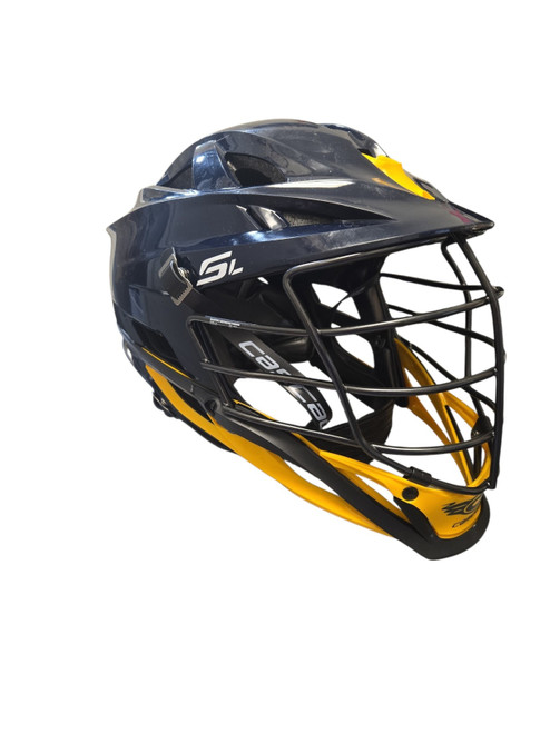 Vist Large View of Product Image Which is Used Cascade SL Lacrosse Helmet Navy Blue One Size