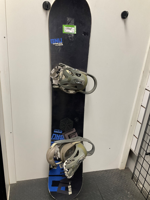 Vist Large View of Product Image Which is Used GNU CHB SNOWBOARD Mens Board/Bindings Grey 153 cm