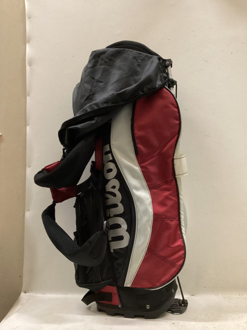 Vist Large View of Product Image Which is Used Wilson BLACK/RED STAND BAG Mens Stand Bag Cardinal And Black