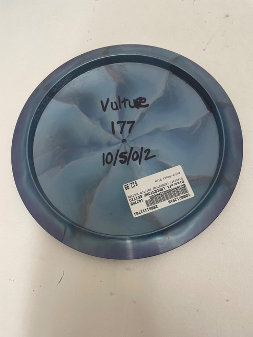 Vist Large View of Product Image Which is Used Discraft LEDGESTONE EDITION VULTURE Disc Golf Driver Royal Blue