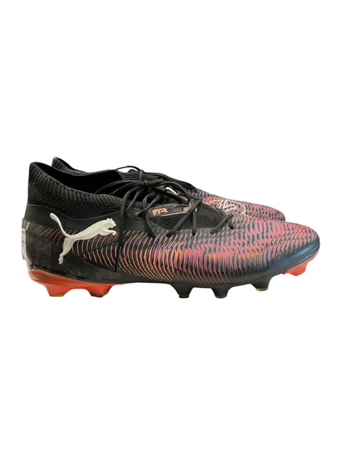 Vist Large View of Product Image Which is Used Puma Soccer Cleats Black And Orange Senior 12