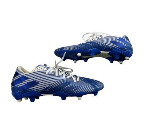 Vist Large View of Product Image Which is Used Adidas NEMEZIZ Soccer Cleats Royal Blue And White Senior 6.5