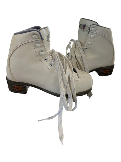 Vist Large View of Product Image Which is Used Riedell FIGURE SKATES Girls Figure Skate White Youth 13.0