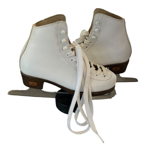 Vist Large View of Product Image Which is Used Riedell FIGURE SKATES Girls Figure Skate White Junior 01
