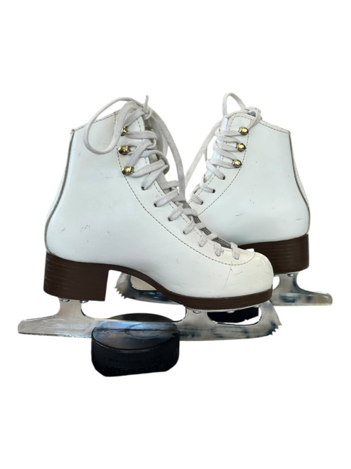 Vist Large View of Product Image Which is Used GAM FIGURE SKATES Girls Figure Skate White Youth 11.0