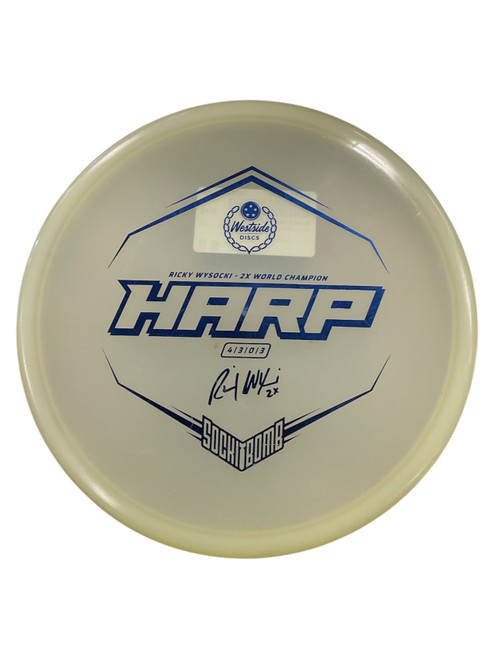 Vist Large View of Product Image Which is Used Westside HARP Disc Golf Putter Clear