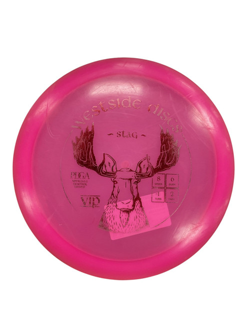 Vist Large View of Product Image Which is Used Westside STAG Disc Golf Driver Pink