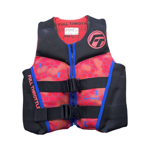 Vist Large View of Product Image Which is Used Full Throttle YOUTH PFD 55-88LBS Youth PFD Red Youth 50-90