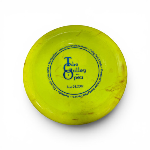 Vist Large View of Product Image Which is Used THE GULLEY OPEN DISC Disc Golf Driver Yellow