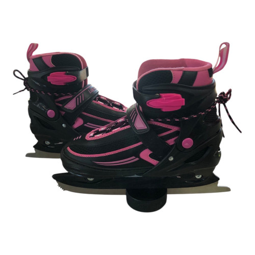 Vist Large View of Product Image Which is Used Lake Placid ADJ FIGURE SKATE 5-8 Girls Figure Skate Black Adjustable