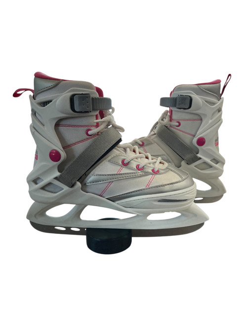 Vist Large View of Product Image Which is Used Lake Placid PEAK 6-9 Womens Softboot Skate White Adjustable
