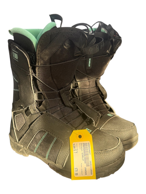 Vist Large View of Product Image Which is Used Salomon SCARLET Womens Snowboard Boots Black Senior 7