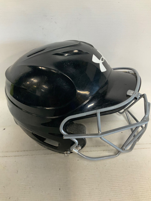 Vist Large View of Product Image Which is Used Under Armour UABH110 Batting Helmet w/Mask Black SM