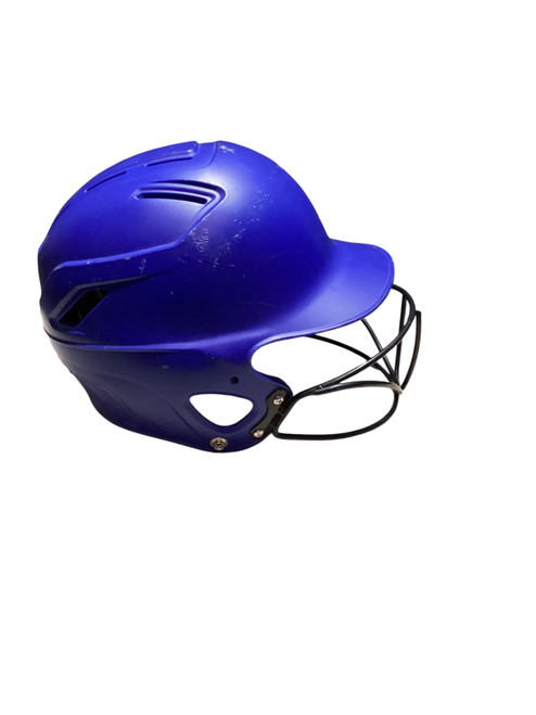Vist Large View of Product Image Which is Used Adidas CLIMACOOL Batting Helmet w/Mask Royal Blue LG