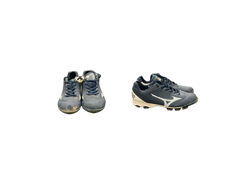 Vist Large View of Product Image Which is Used Mizuno BASEBALL CLEAT BB/SB Cleats Navy Blue Senior 8.5