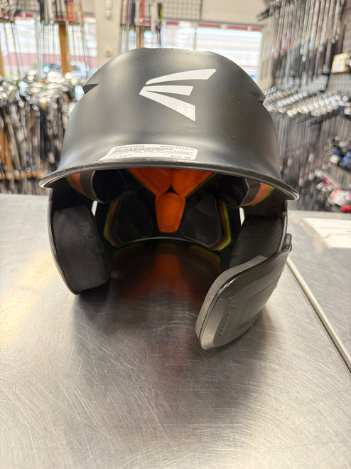 Vist Large View of Product Image Which is Used Easton PRO MAX W/JAWGUARD Batting Helmet No Mask Black LG