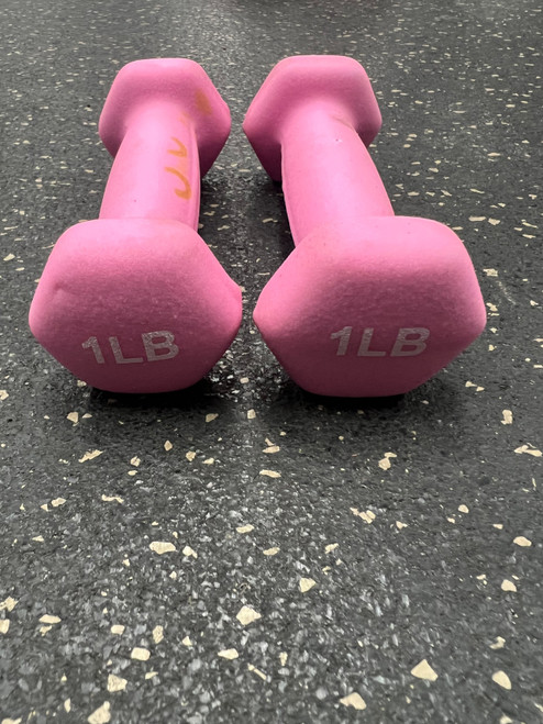 Vist Large View of Product Image Which is Brand New 1-LB NEOPRENE DUMBBELL PAIR Hex Dumbbell (Each) 1 lb