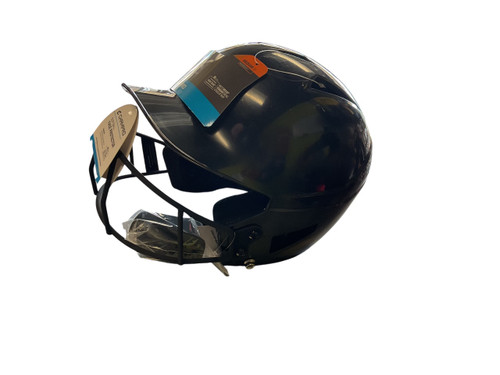 Vist Large View of Product Image Which is Used Champro HELMET W/ MASK Batting Helmet w/Mask Black MD