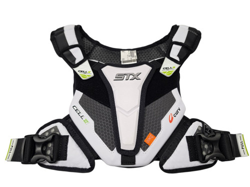 Vist Large View of Product Image Which is Used STX CELL VI Lacrosse Shoulder Pad Liner White Size Small