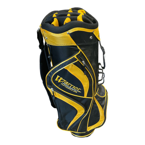 Vist Large View of Product Image Which is Used Warrior CUSTOM BAG Mens Cart Bag Black And Gold