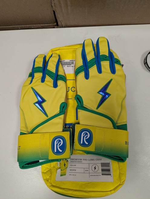 Vist Large View of Product Image Which is Used BB/SB Batting Gloves Yellow MD