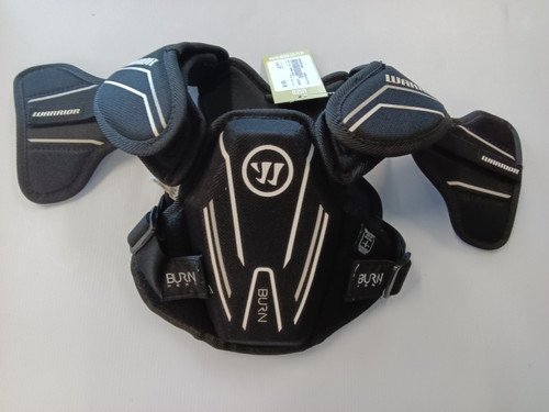 Vist Large View of Product Image Which is Used Warrior BURN NEXT Lacrosse Shoulder Pads Black SM