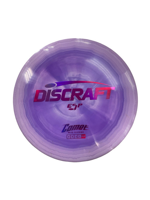 Vist Large View of Product Image Which is Used Discraft ESP COMET Disc Golf Mid Range Purple 180g