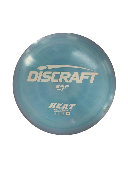 Vist Large View of Product Image Which is Used Discraft ESP HEAT Disc Golf Driver Carolina Blue 171g