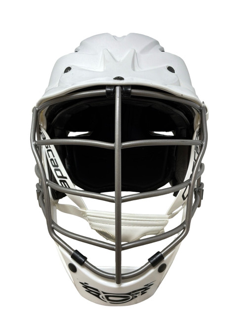 Vist Large View of Product Image Which is Used Cascade CPV-R Lacrosse Helmet White M/L